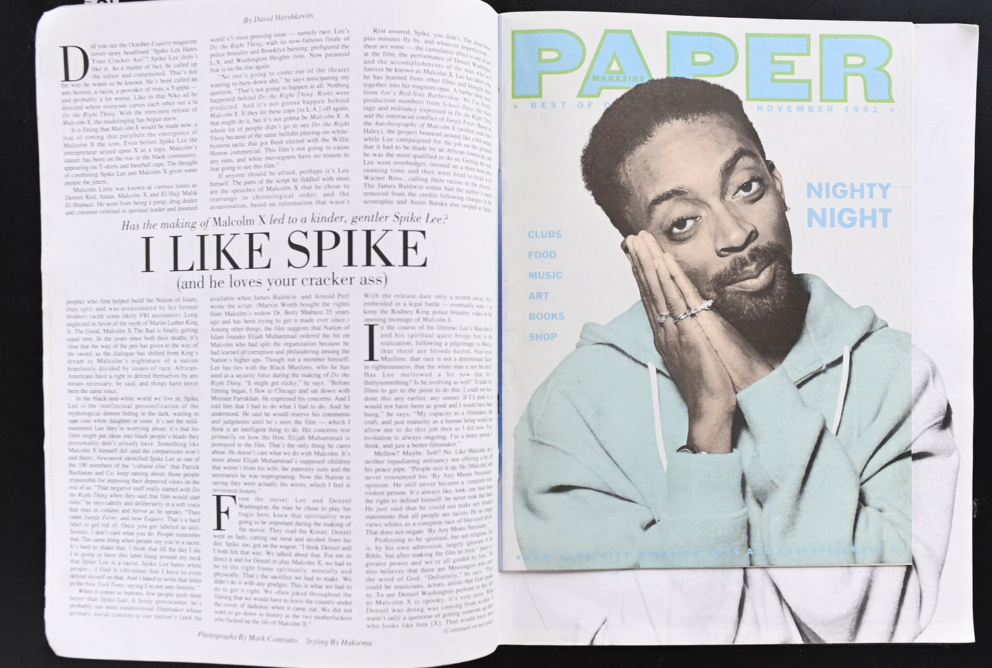 PAPER MAGAZINE NOVEMBER 1992