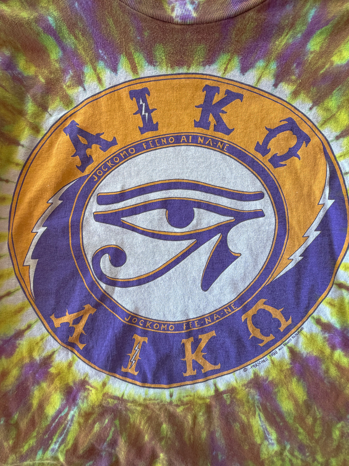 VINTAGE 1988 GRATEFUL DEAD “AIKO AIKO” TIE-DYE TEE